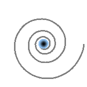 Animation showing the intrinsic angular momentum of a fermion, illustrated by a spiral converging toward a core. This momentum results from both the rotation of spations within the vortex and the rotation of the vortex itself, which may lead or lag the flow depending on local conditions.