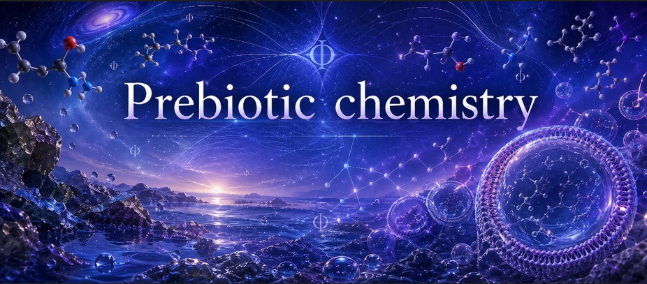 110 - Prebiotic chemistry — cycles, compartments and proto-metabolisms Prebiotic medium showing chemical cycles, compartments and proto-metabolisms.