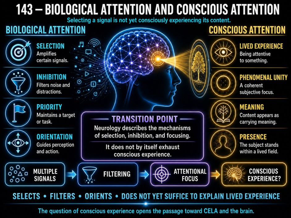 143 - Biological Attention and Conscious Attention Biological attention and conscious attention.