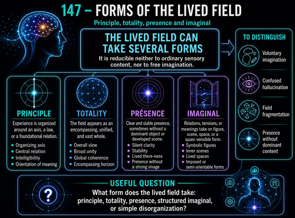 147 - Forms of the Lived Field — Principle, Totality, Presence and Imaginal Forms of the lived field, principle, totality, presence and imaginal.