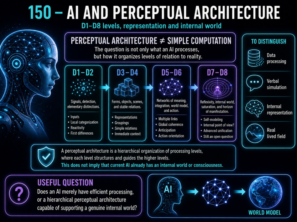 150 - AI and Perceptive Architecture — D1–D8 Levels, Representation and Inner World AI and perceptive architecture, D1-D8 levels, representation and inner world.