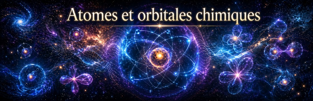 101 - Atomes et orbitales chimiques — noyaux, couches de valence et modes Φ Atome vu comme organisation locale du champ, avec noyau, charge et modes électroniques.